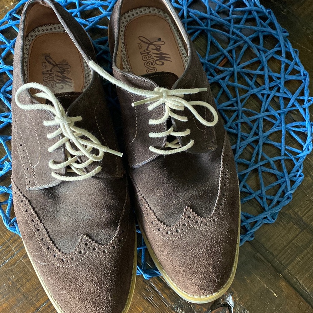 Johnston & Murphy 1850 brown suede dress shoes